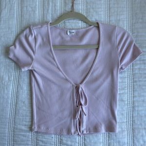 Aritzia Wilfred Free Light Pink Top